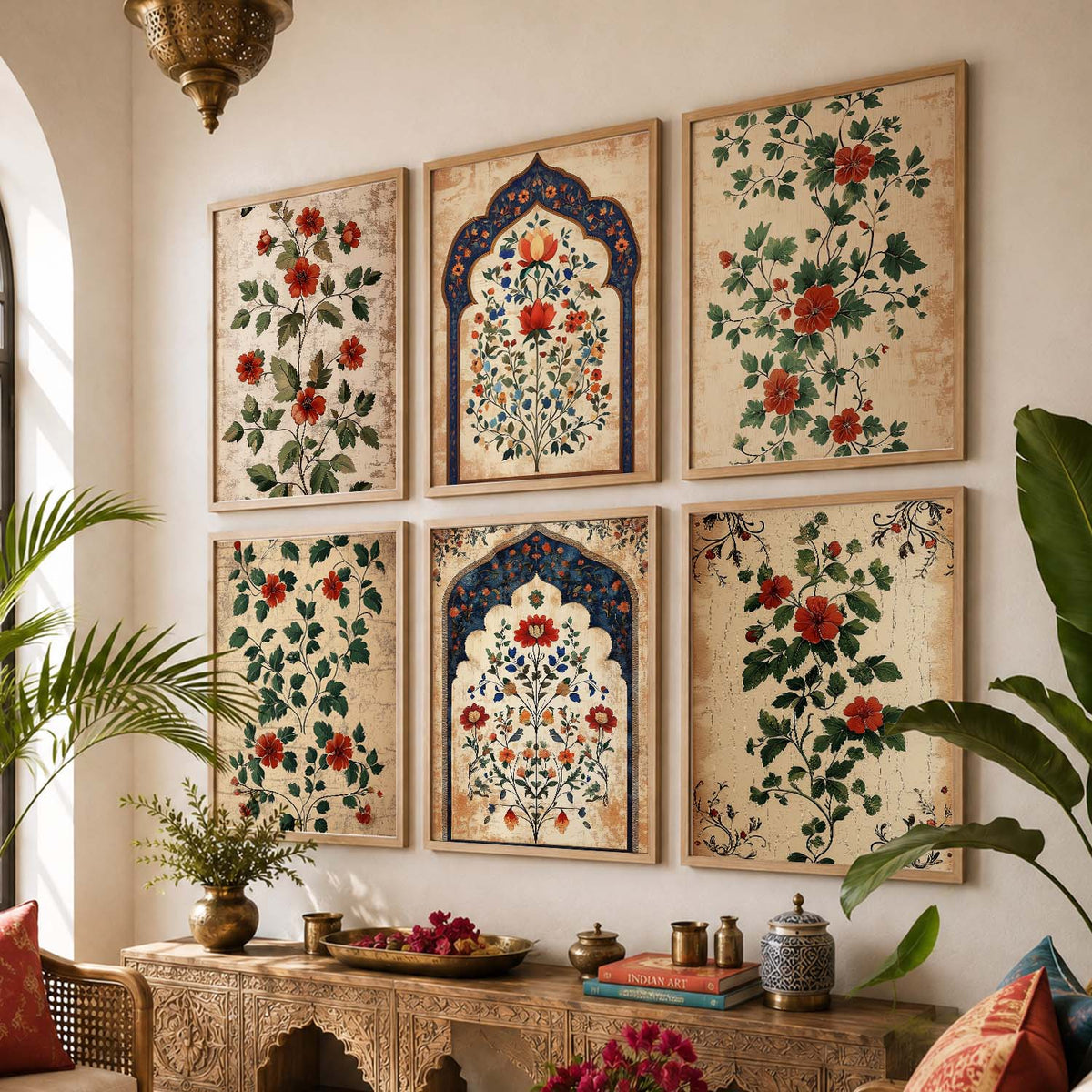 Floral  Wall Art Paintings with Frame for Wall Decor