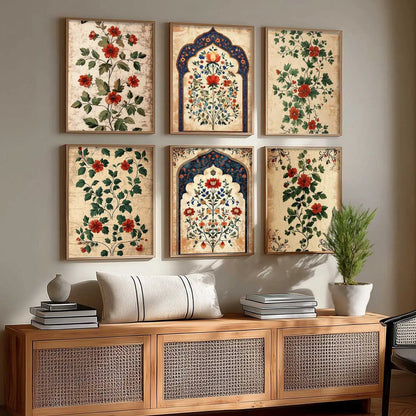 Floral  Wall Art Paintings with Frame for Wall Decor