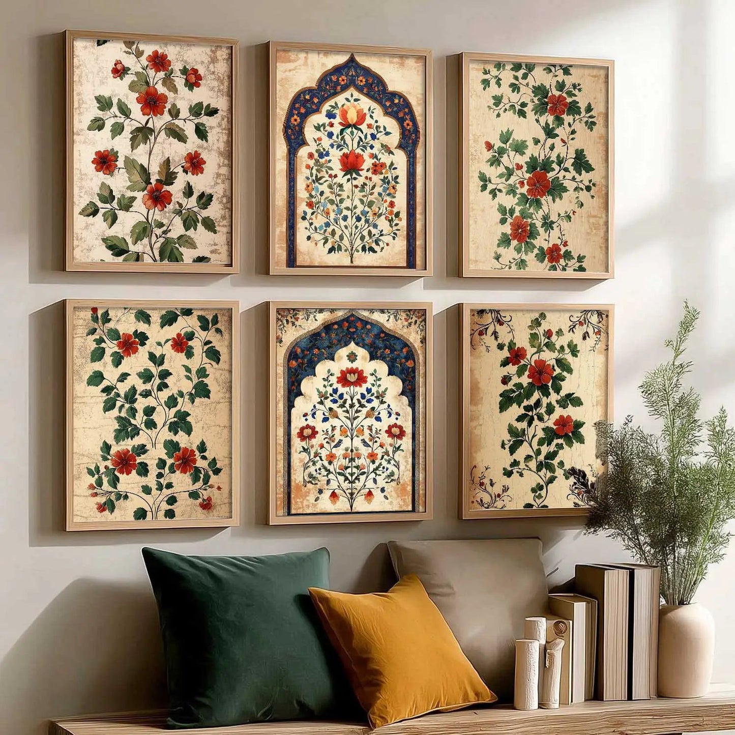 Floral  Wall Art Paintings with Frame for Wall Decor