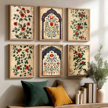 Floral  Wall Art Paintings with Frame for Wall Decor