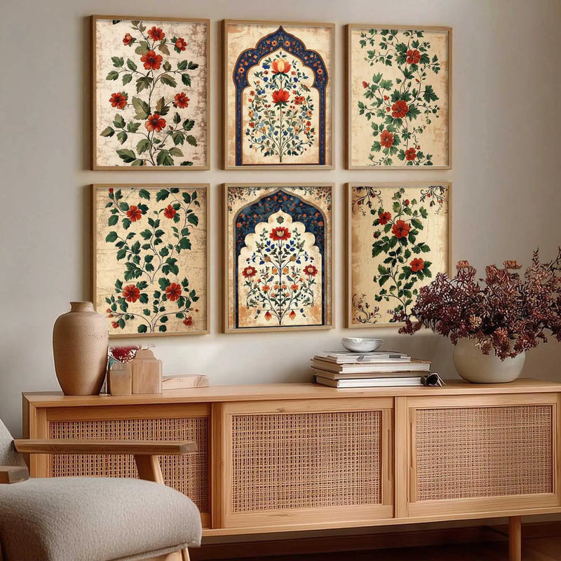 Floral  Wall Art Paintings with Frame for Wall Decor