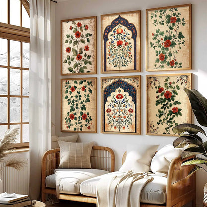 Floral  Wall Art Paintings with Frame for Wall Decor