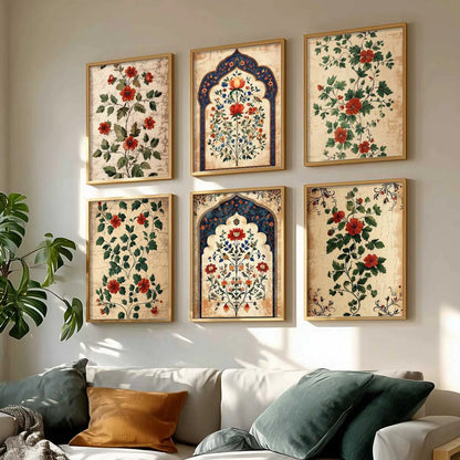 Floral  Wall Art Paintings with Frame for Wall Decor