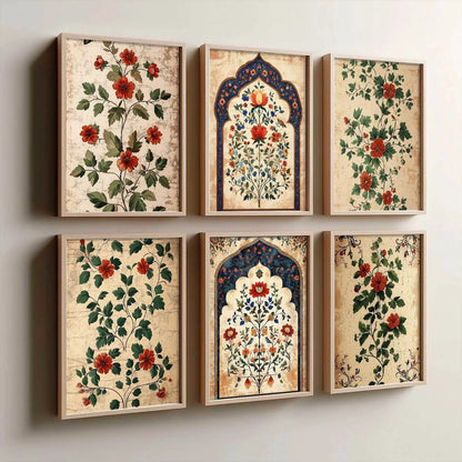 Floral  Wall Art Paintings with Frame for Wall Decor