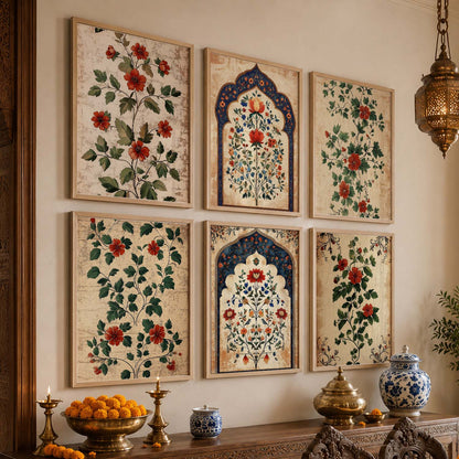 Floral  Wall Art Paintings with Frame for Wall Decor
