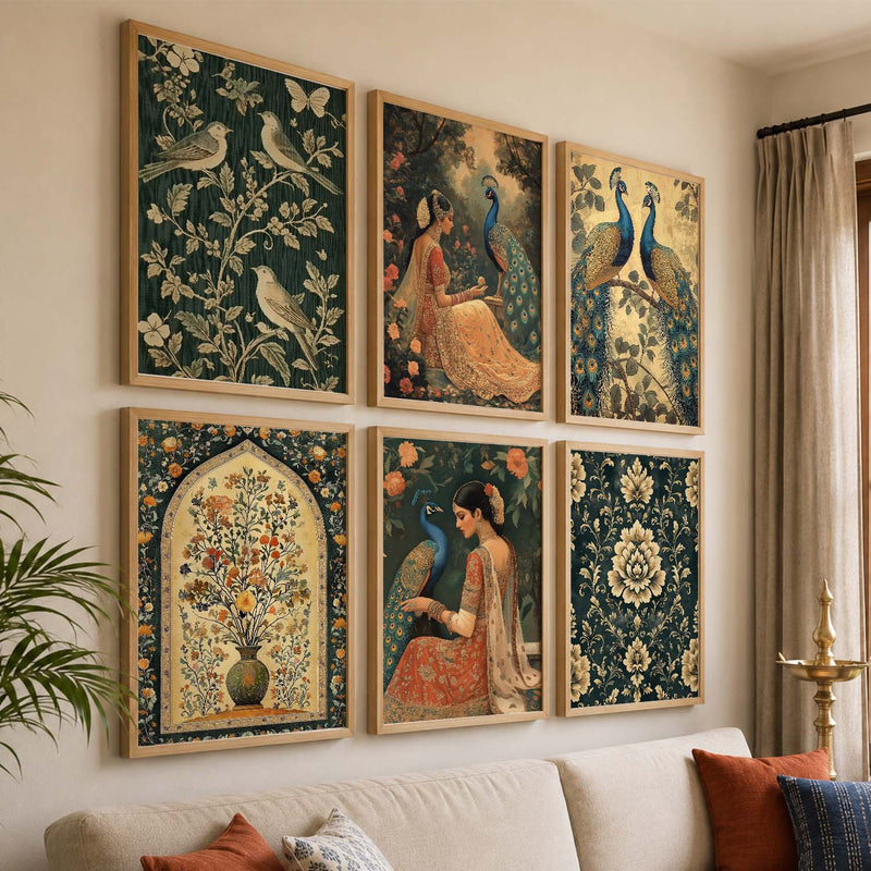 Madhubani  Wall Art Paintings with Frame for Wall Decor