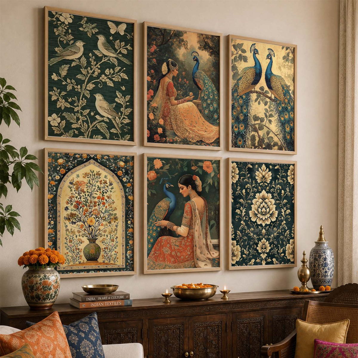 Madhubani  Wall Art Paintings with Frame for Wall Decor