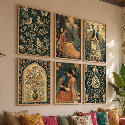 Madhubani  Wall Art Paintings with Frame for Wall Decor