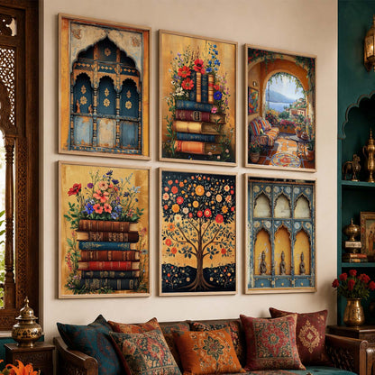 Traditional Wall Art Paintings with Frame for Wall Decor