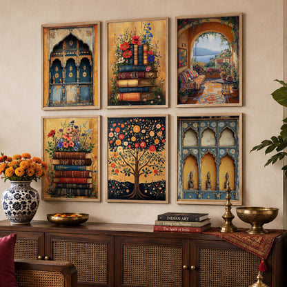 Traditional Wall Art Paintings with Frame for Wall Decor