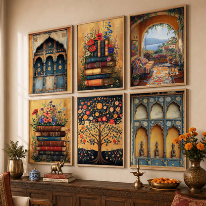 Traditional Wall Art Paintings with Frame for Wall Decor