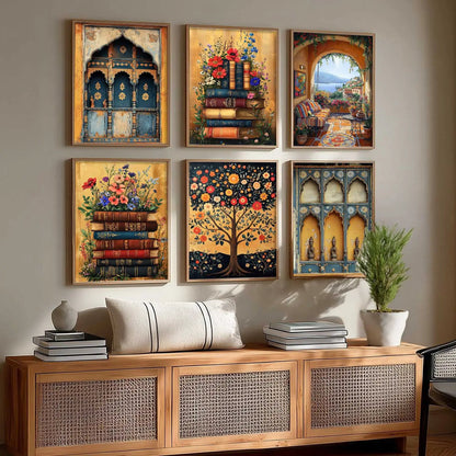 Traditional Wall Art Paintings with Frame for Wall Decor