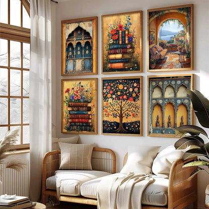 Traditional Wall Art Paintings with Frame for Wall Decor