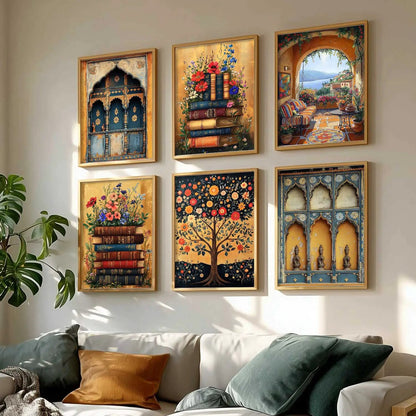 Traditional Wall Art Paintings with Frame for Wall Decor