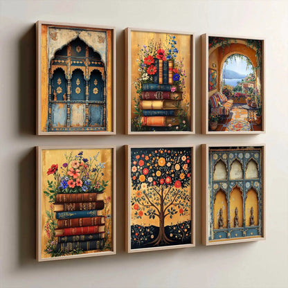 Traditional Wall Art Paintings with Frame for Wall Decor