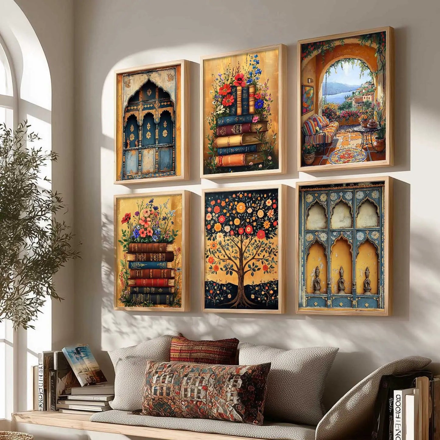 Traditional Wall Art Paintings with Frame for Wall Decor