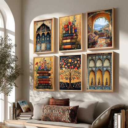 Traditional Wall Art Paintings with Frame for Wall Decor