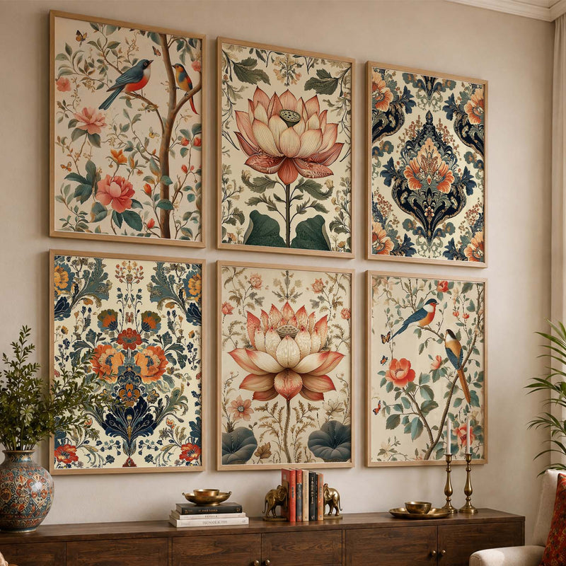 Traditional  Wall Art Paintings with Frame for Wall Decor