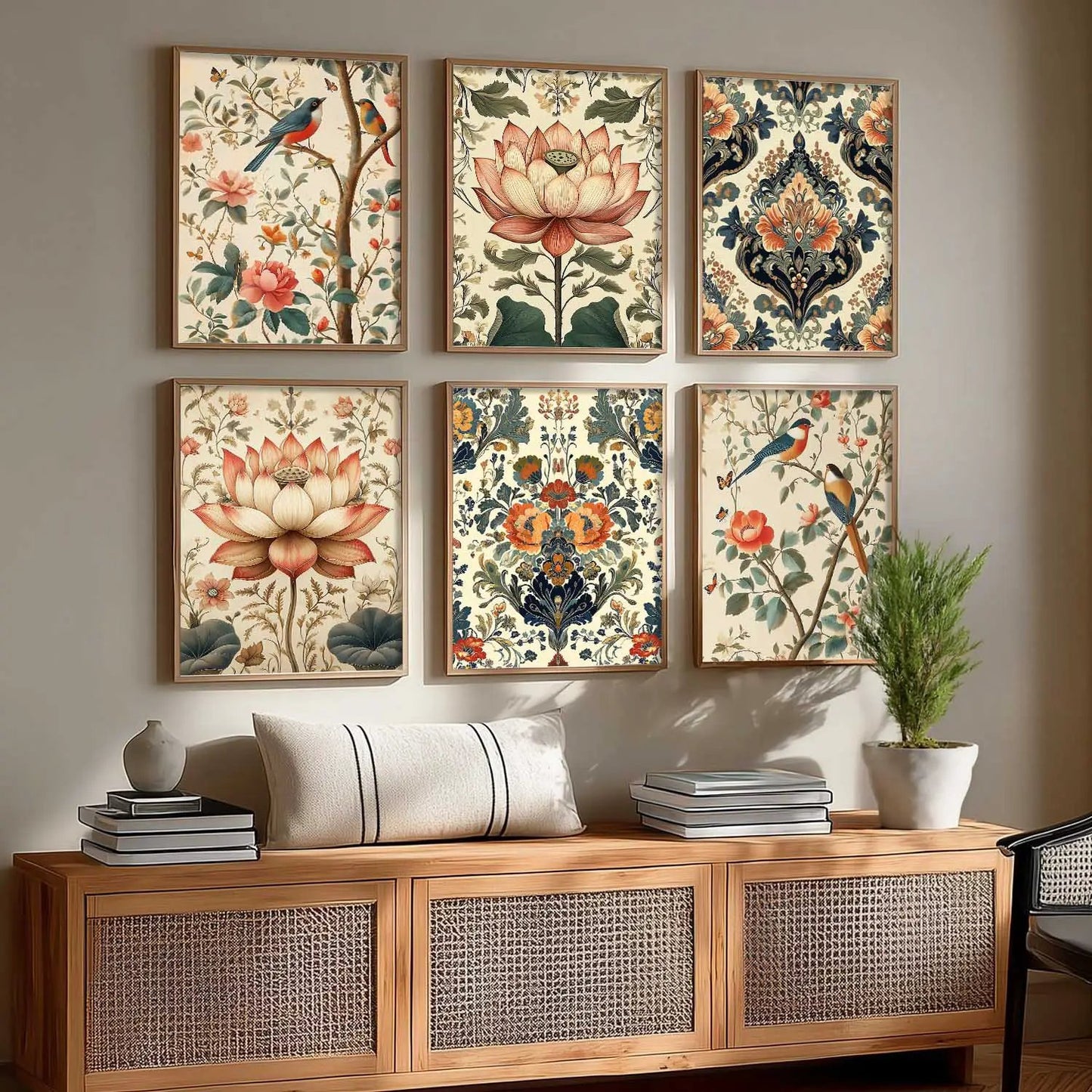Traditional  Wall Art Paintings with Frame for Wall Decor