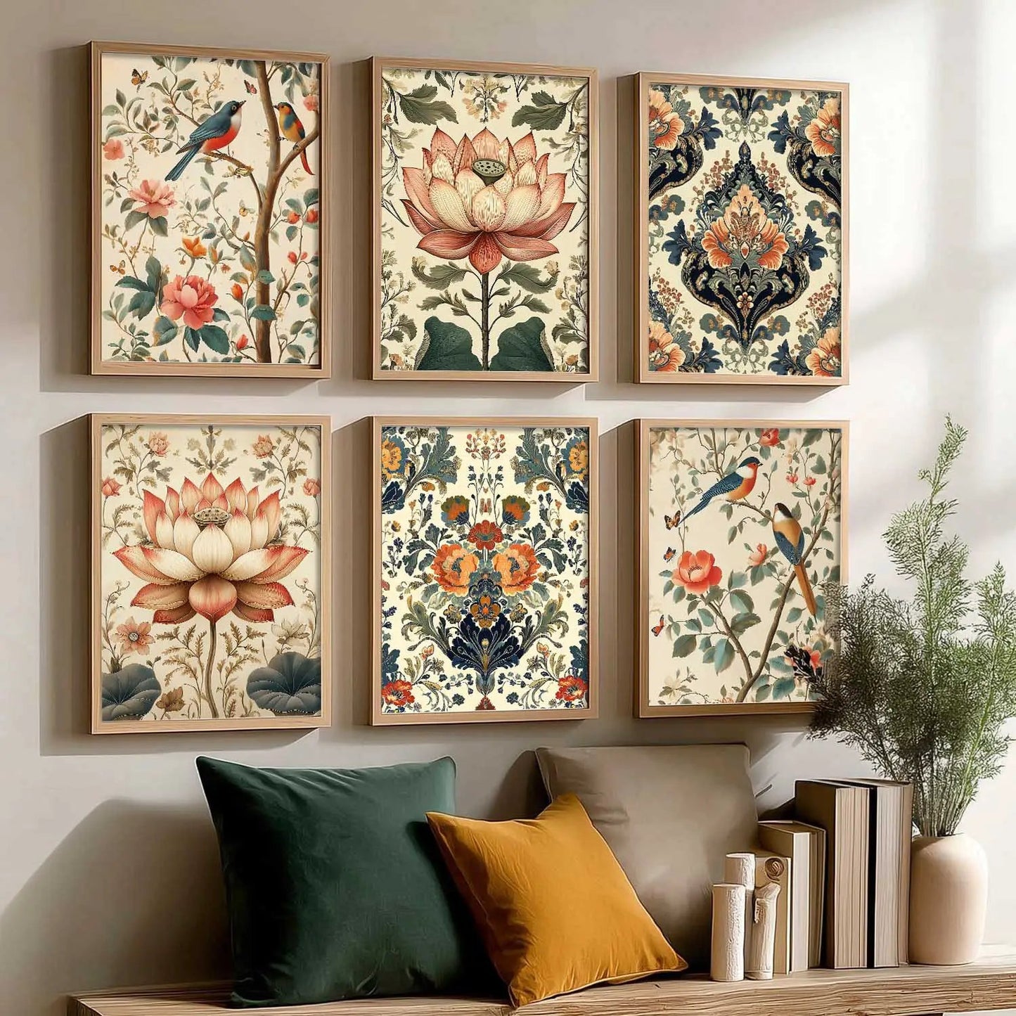 Traditional  Wall Art Paintings with Frame for Wall Decor