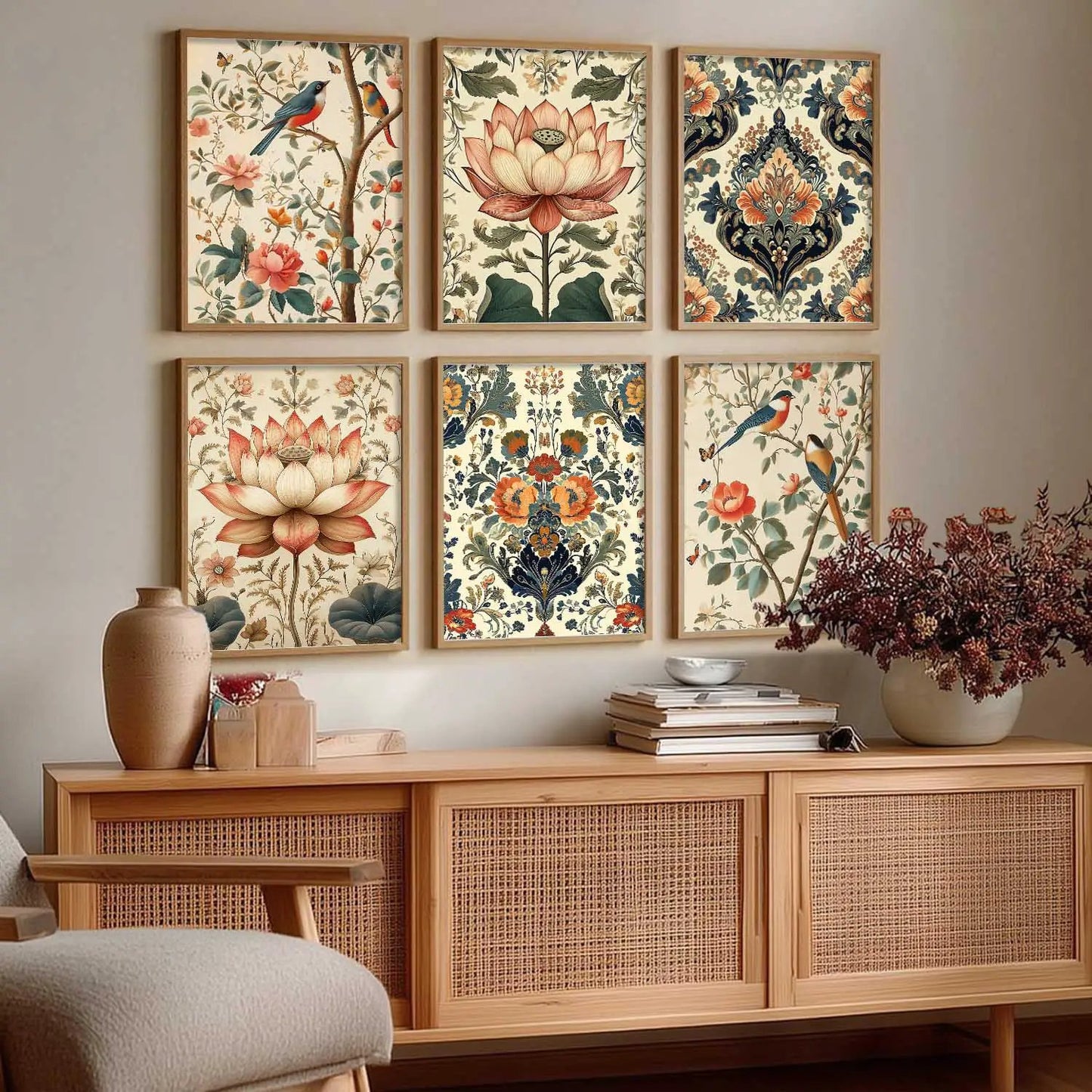 Traditional  Wall Art Paintings with Frame for Wall Decor