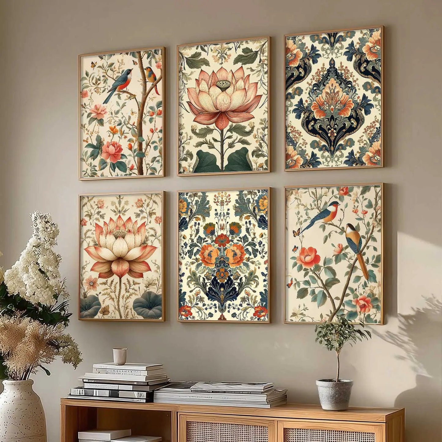 Traditional  Wall Art Paintings with Frame for Wall Decor