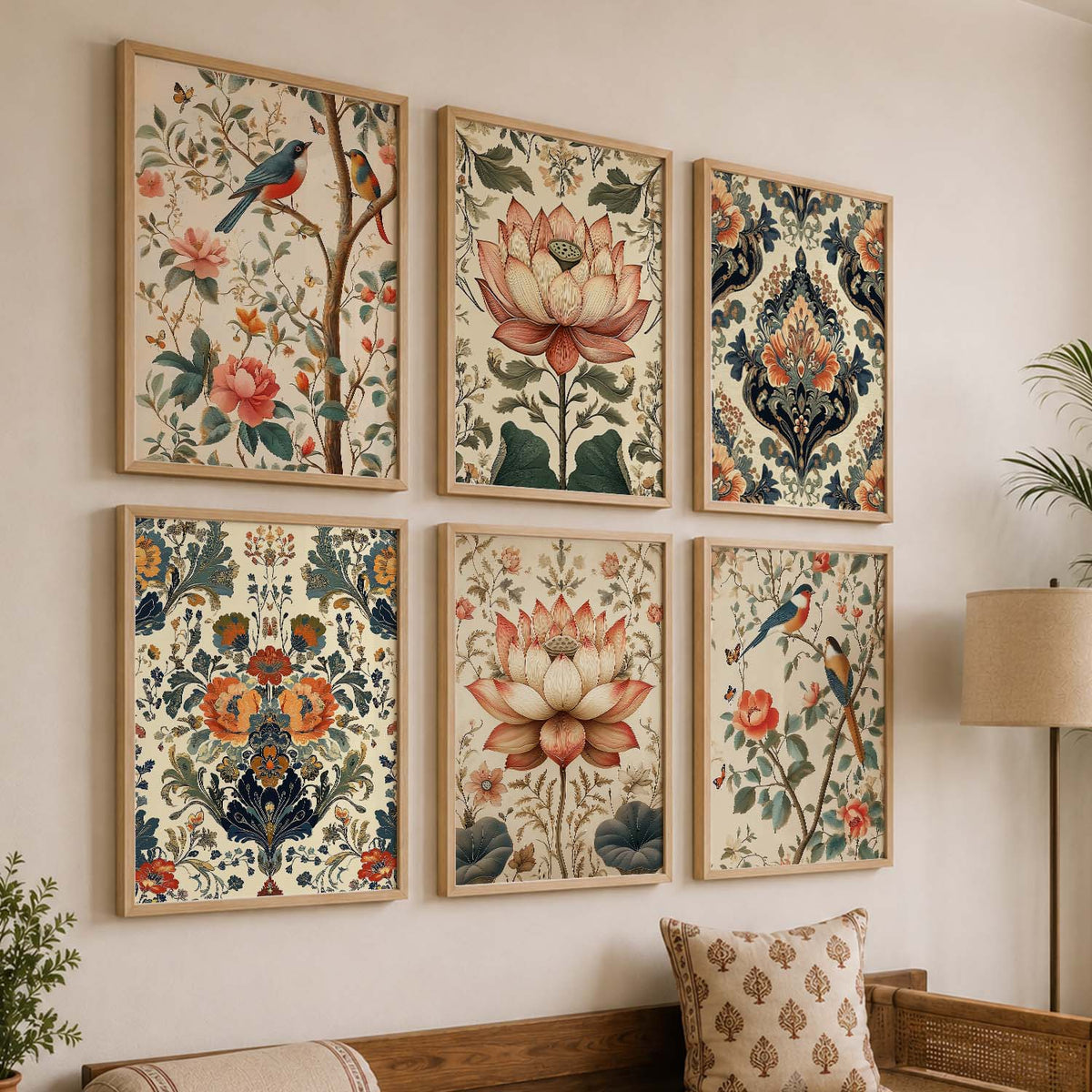 Traditional  Wall Art Paintings with Frame for Wall Decor