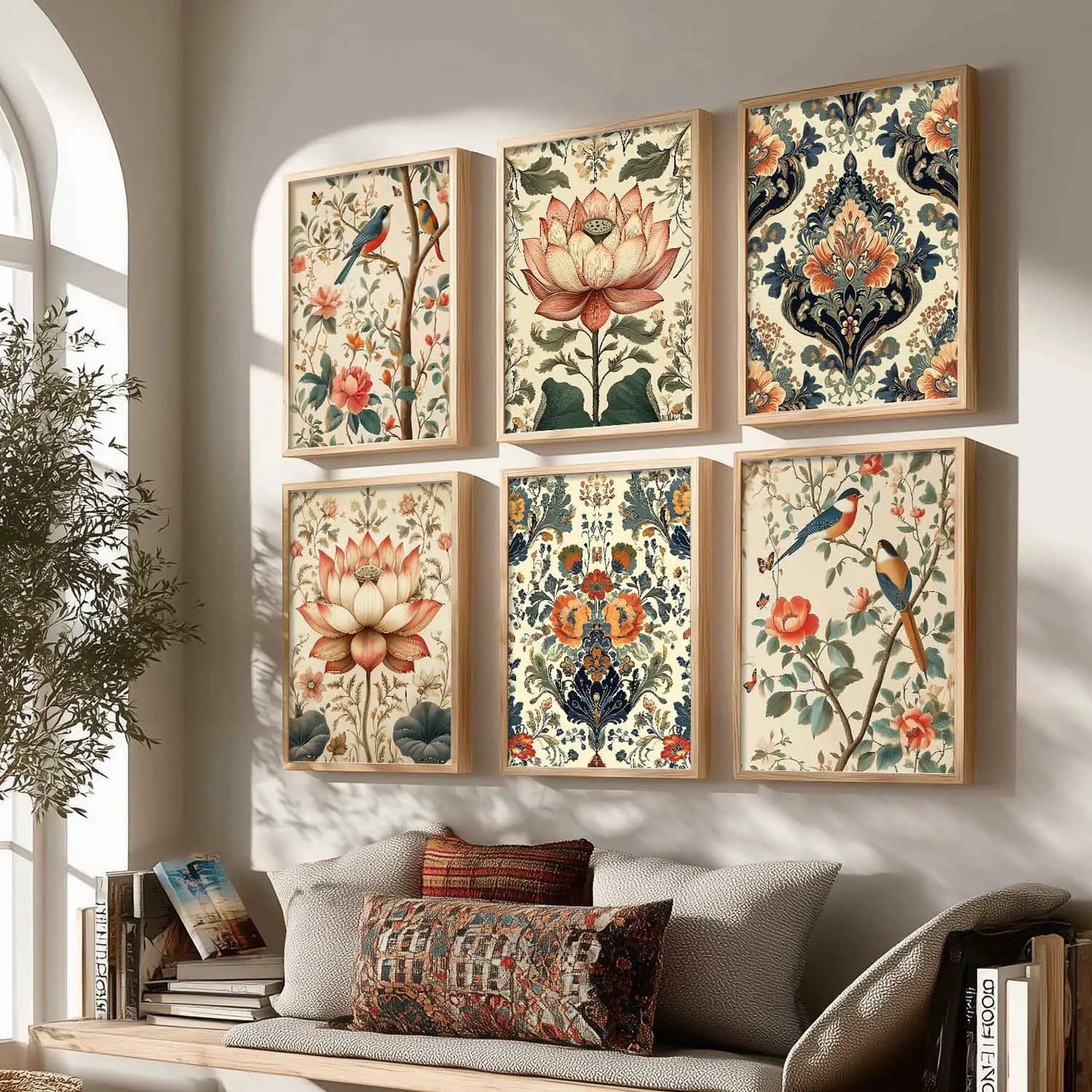 Traditional  Wall Art Paintings with Frame for Wall Decor