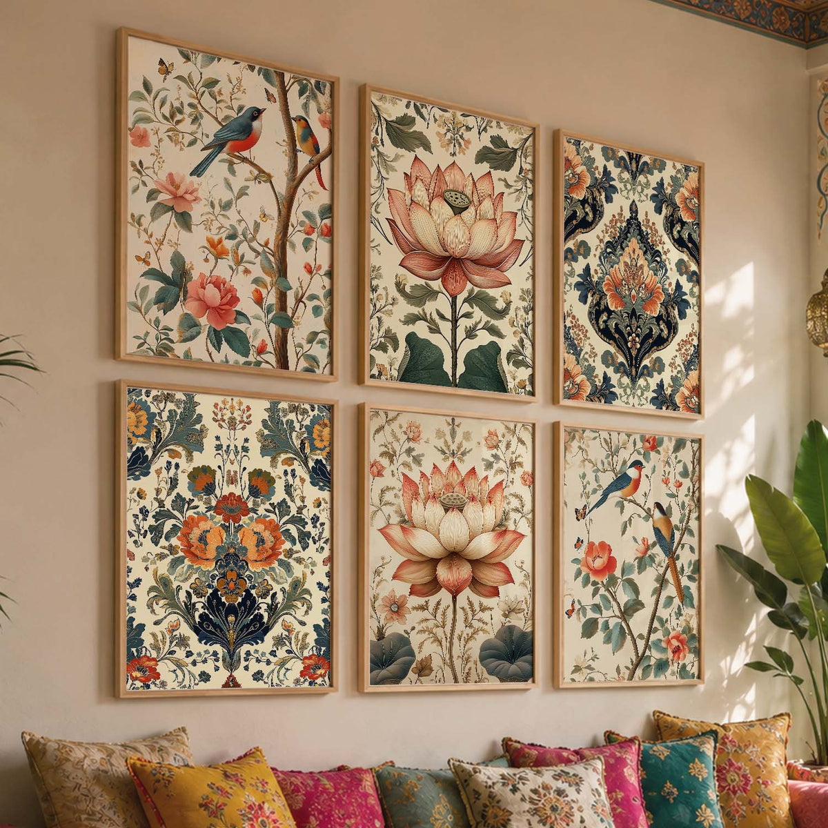 Traditional  Wall Art Paintings with Frame for Wall Decor