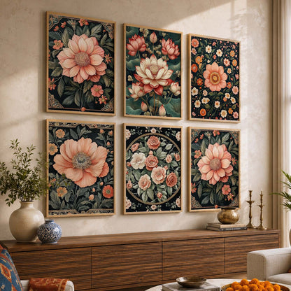 Floral Wall Art Paintings with Frame for Wall Decor