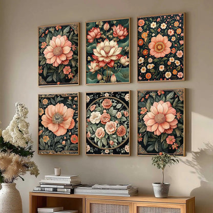 Floral Wall Art Paintings with Frame for Wall Decor