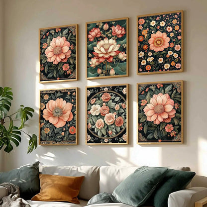 Floral Wall Art Paintings with Frame for Wall Decor