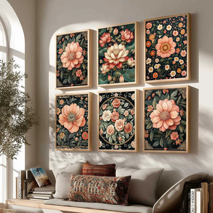 Floral Wall Art Paintings with Frame for Wall Decor
