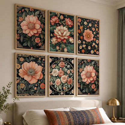 Floral Wall Art Paintings with Frame for Wall Decor