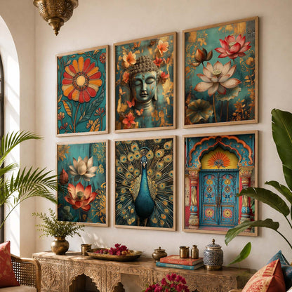 Floral Wall Art Paintings with Frame for Wall Decor