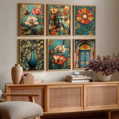 Floral Wall Art Paintings with Frame for Wall Decor