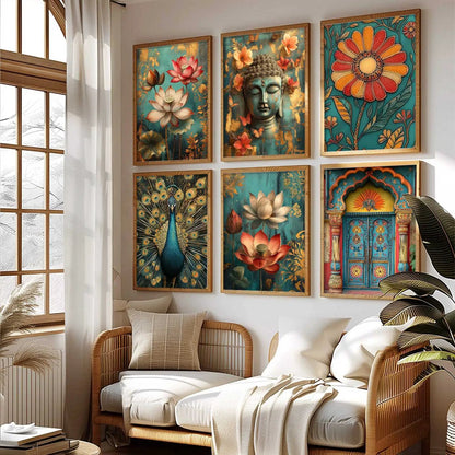 Floral Wall Art Paintings with Frame for Wall Decor