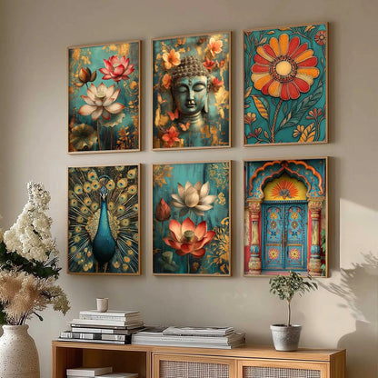 Floral Wall Art Paintings with Frame for Wall Decor