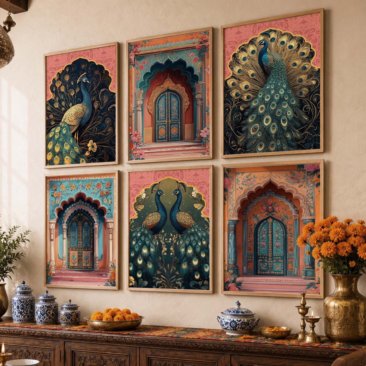 Madhubani Wall Art Paintings with Frame for Wall Decor