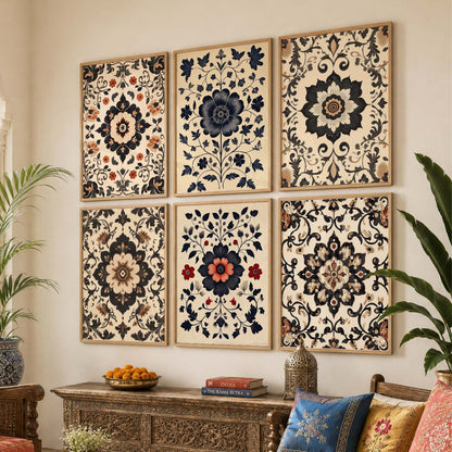 Traditional Wall Art Paintings with Frame for Wall Decor