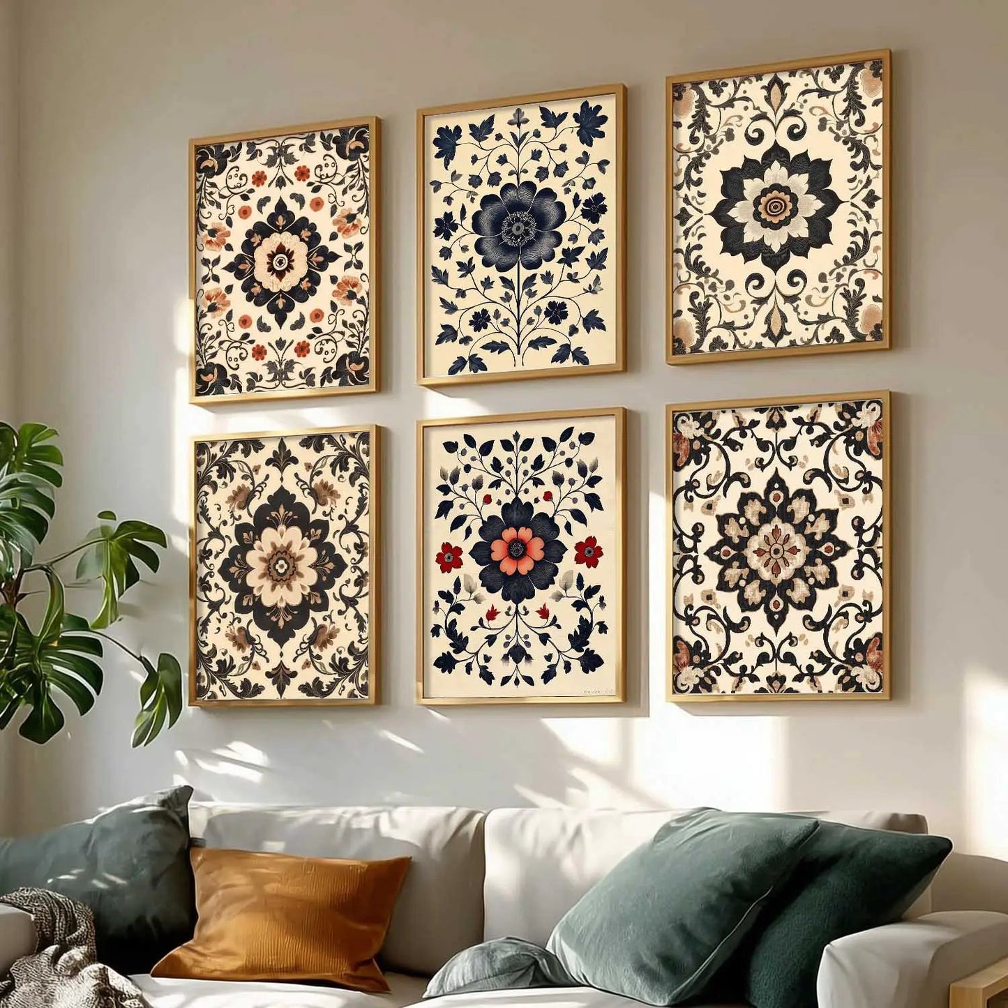 Traditional Wall Art Paintings with Frame for Wall Decor