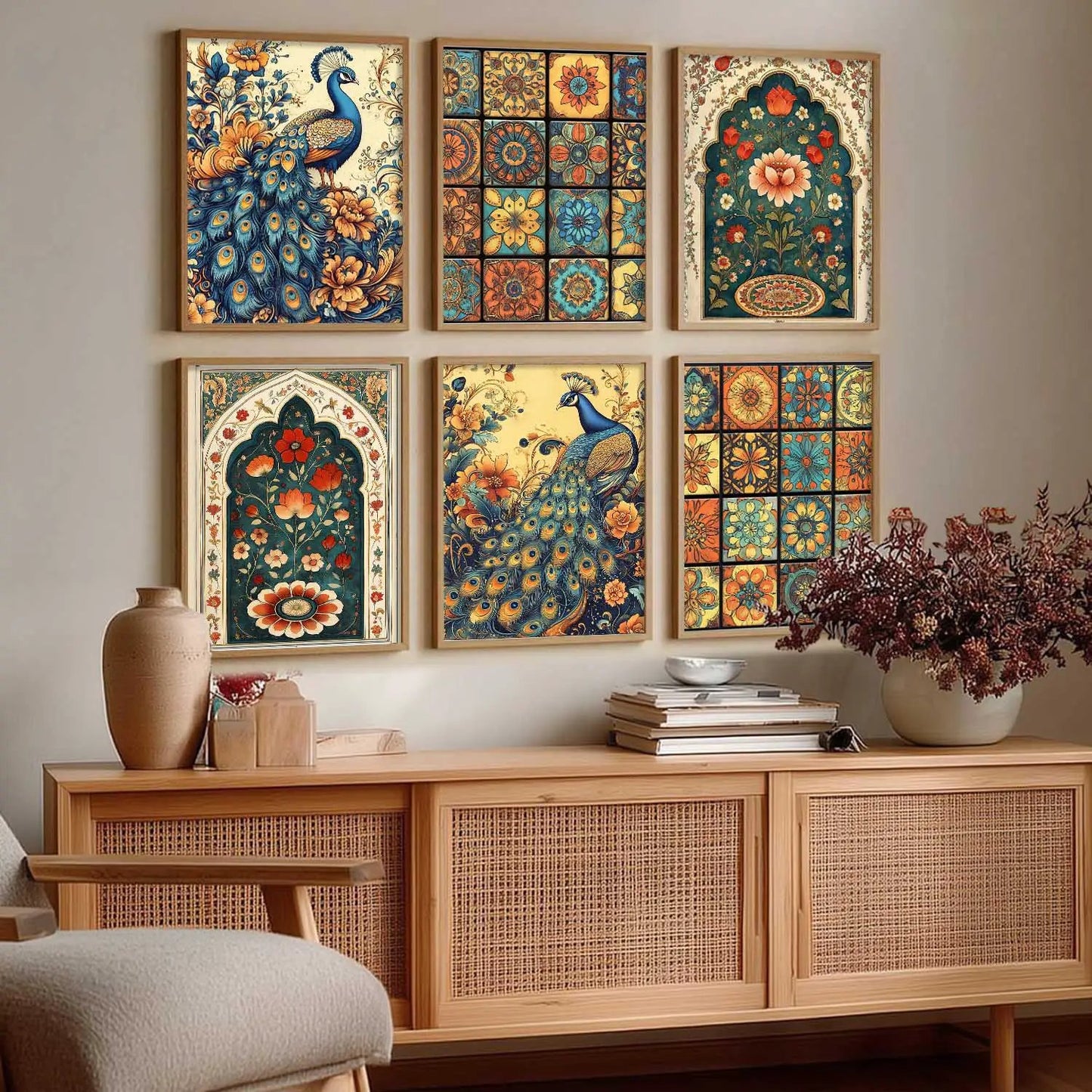 Madhubani Wall Art Paintings with Frame for Wall Decor