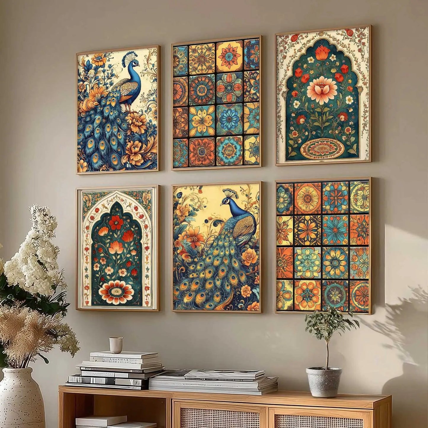 Madhubani Wall Art Paintings with Frame for Wall Decor