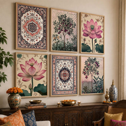 Floral Wall Art Paintings with Frame for Wall Decor