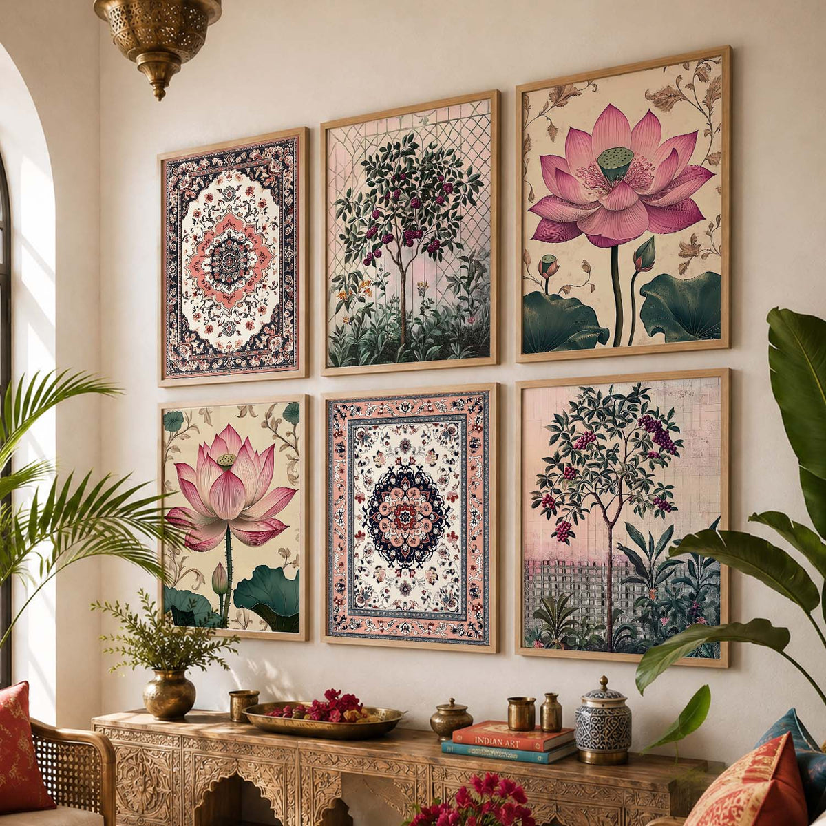 Floral Wall Art Paintings with Frame for Wall Decor