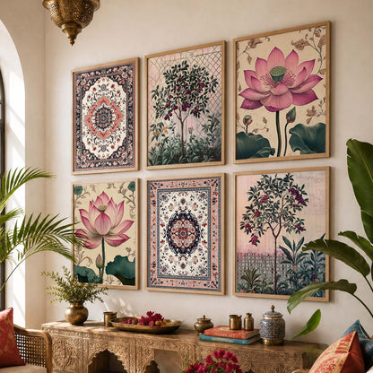Floral Wall Art Paintings with Frame for Wall Decor