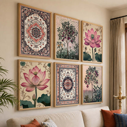 Floral Wall Art Paintings with Frame for Wall Decor