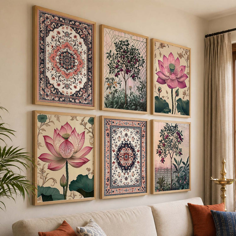 Floral Wall Art Paintings with Frame for Wall Decor