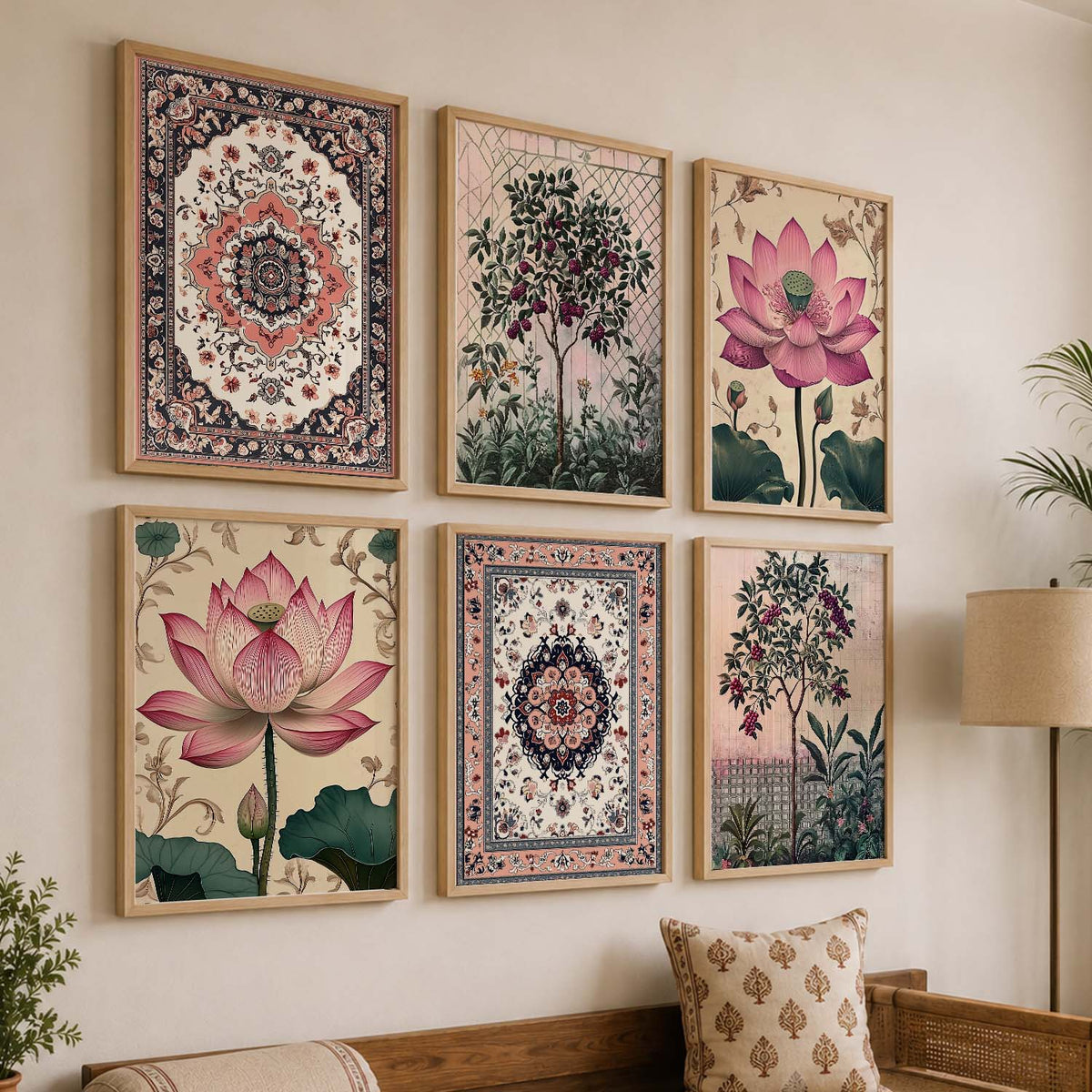 Floral Wall Art Paintings with Frame for Wall Decor