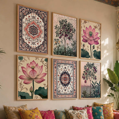 Floral Wall Art Paintings with Frame for Wall Decor